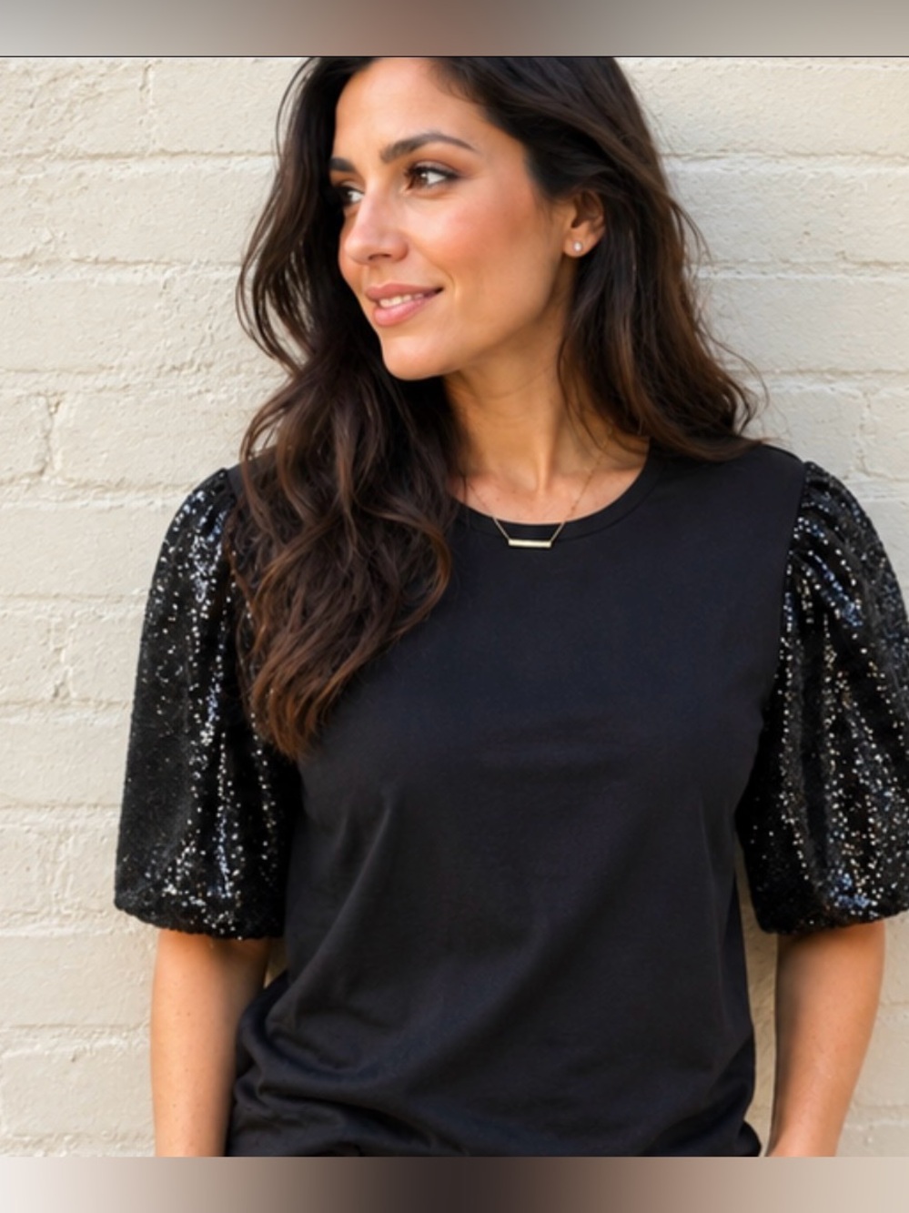 NWT stunning Elie Tahari sequined top size L